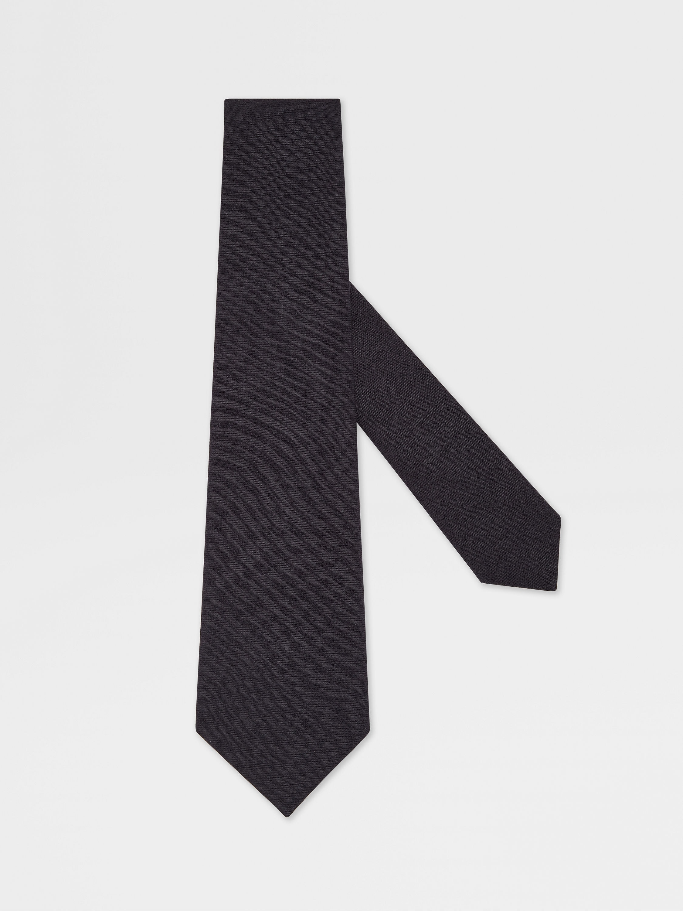 Dark Blue Linen Tie Main product photo