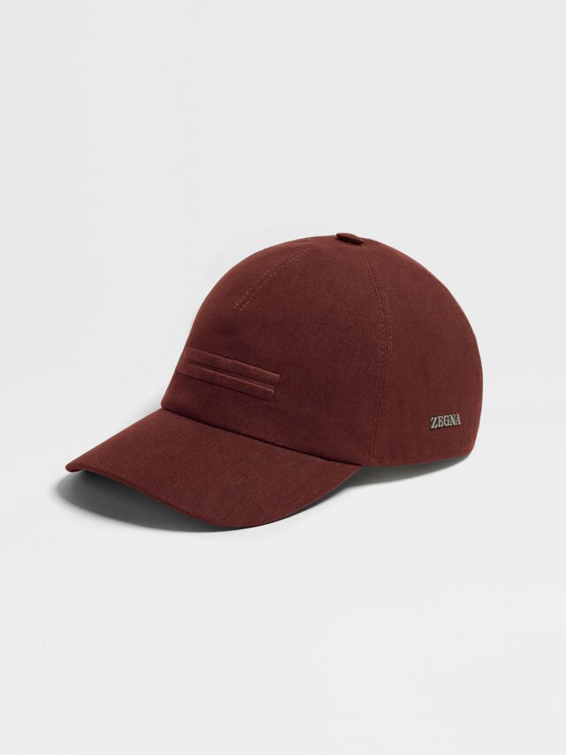 Brick Red Oasi Lino Baseball Cap Main product photo