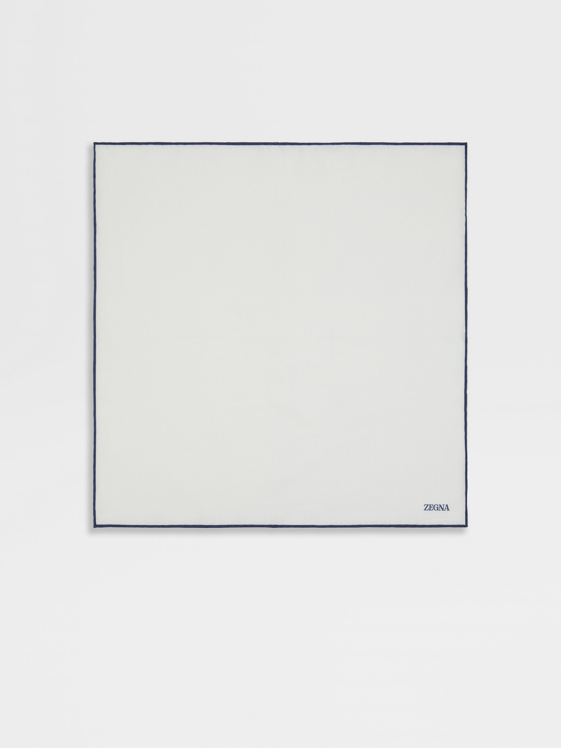 午夜蓝棉及桑蚕丝混纺口袋巾 产品细节图 #2